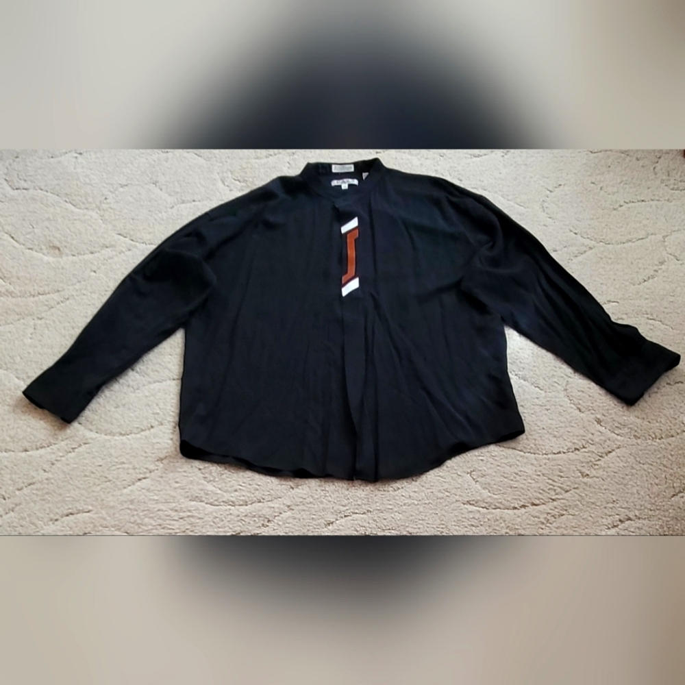 Black Men's Dress Shirt, XL